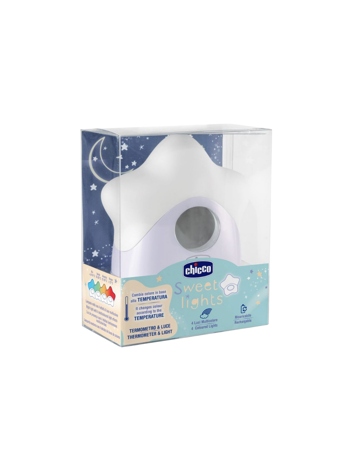 Chicco estrella con luz nocturna y termómetro