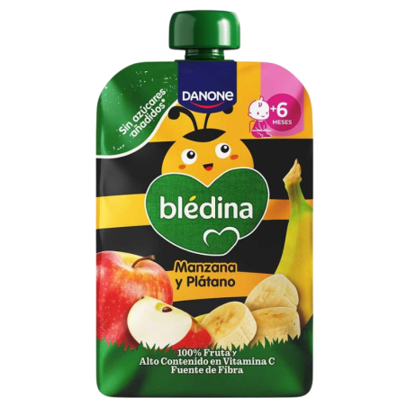 Bledina pouch manzana y platano 100g