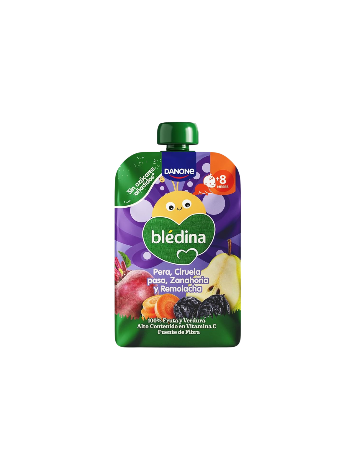 Bledina pouch pera, ciruela, pasa, zanahoria, y remolacha 100g