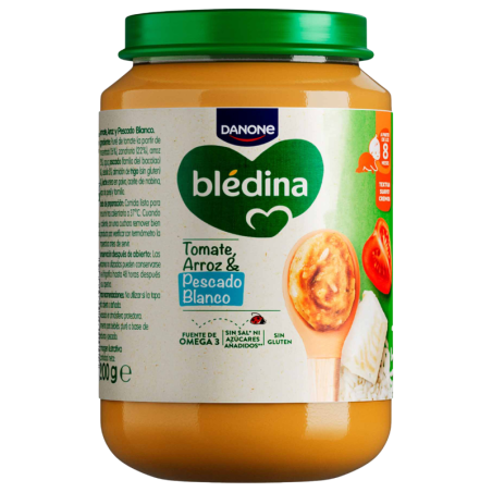 Bledina tarrito tomate, arroz y pescado blanco 200g