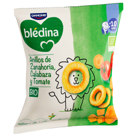 Bledina bio snack anillos de zanahoria, calabaza y tomate 20g