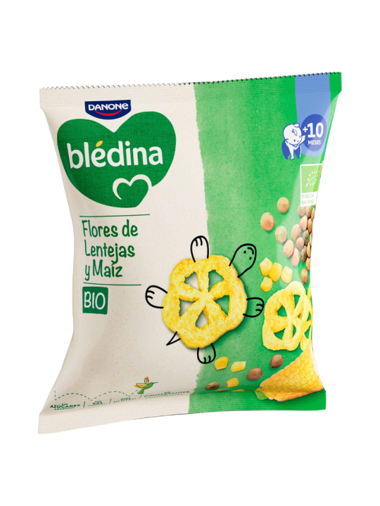 Bledina bio snack flores de lentejas y maiz 20g