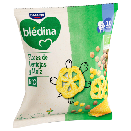Bledina bio snack flores de lentejas y maiz 20g