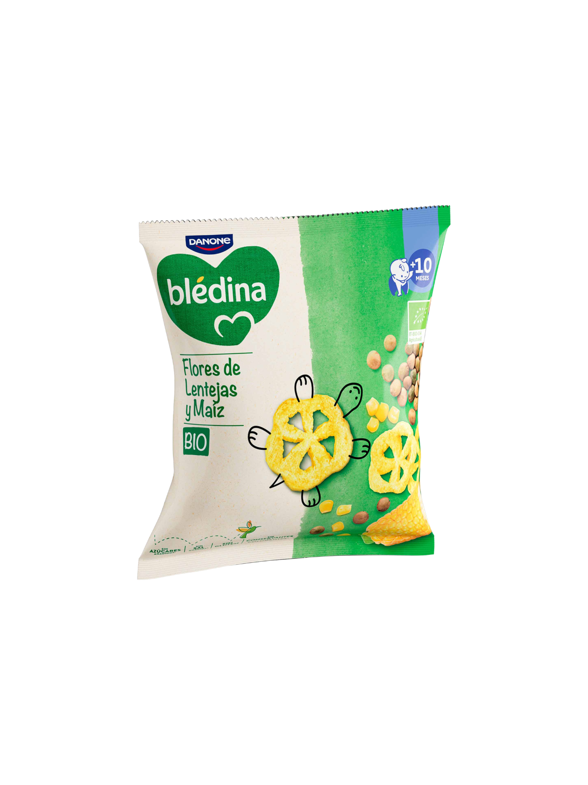 Bledina bio snack flores de lentejas y maiz 20g