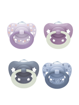 Nuk chupete silicona classic day night 18 - 36 meses 2 unidades