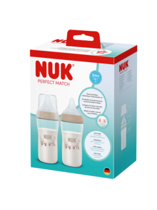 Nuk biberon perfect match monos duplo +3m