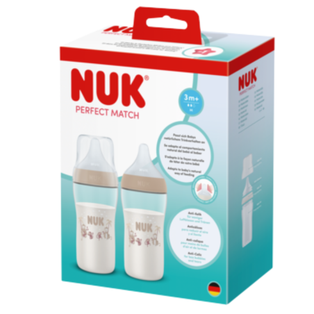 Nuk biberon perfect match monos duplo +3m