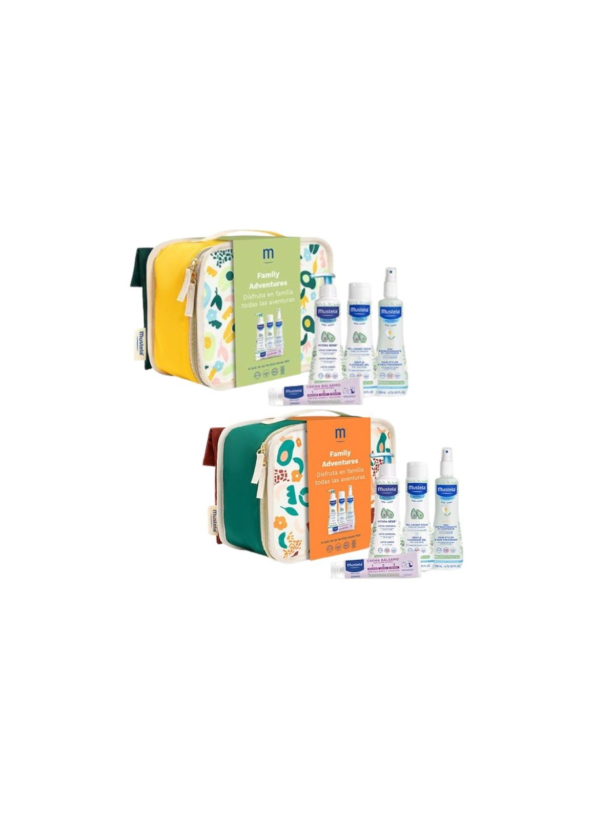 Mustela maletita hydra bebé leche+ gel lavante + agua peinar refrescante + crema 1,2,3