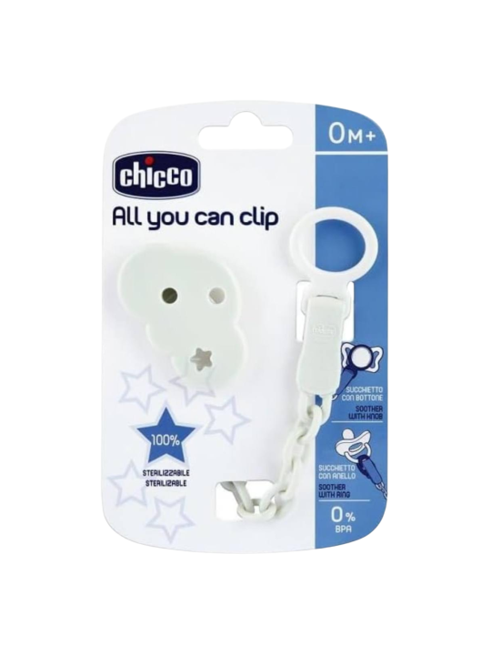 Chicco Clip para Chupete con Cadenita Nube