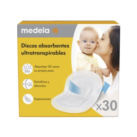 Medela Discos Absorbentes Ultra transpirables 30 unidades