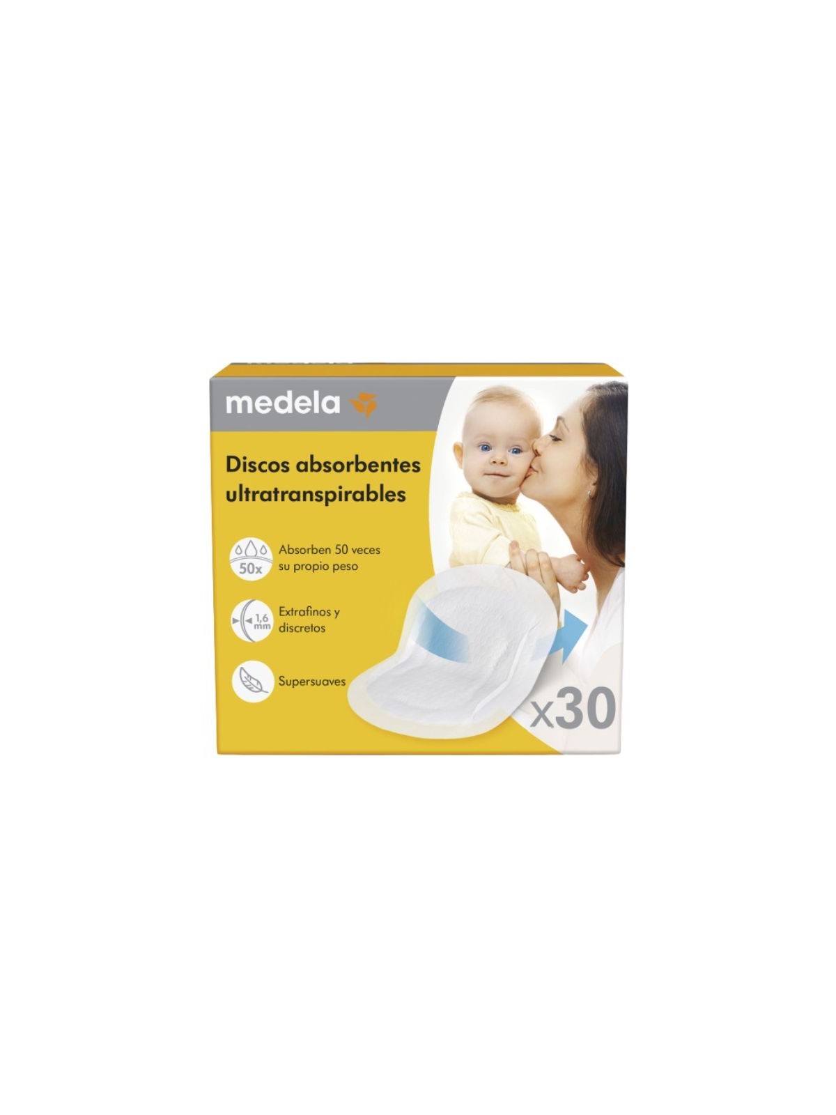 Medela Discos Absorbentes Ultra transpirables 30 unidades
