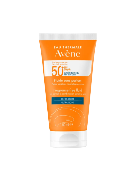 Avene solar fluido spf 50+ sin perfume
