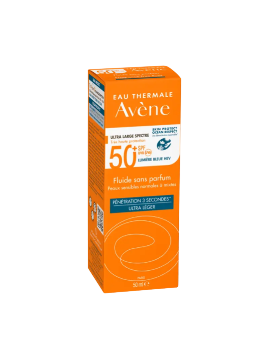 Avene solar fluido spf 50+ sin perfume