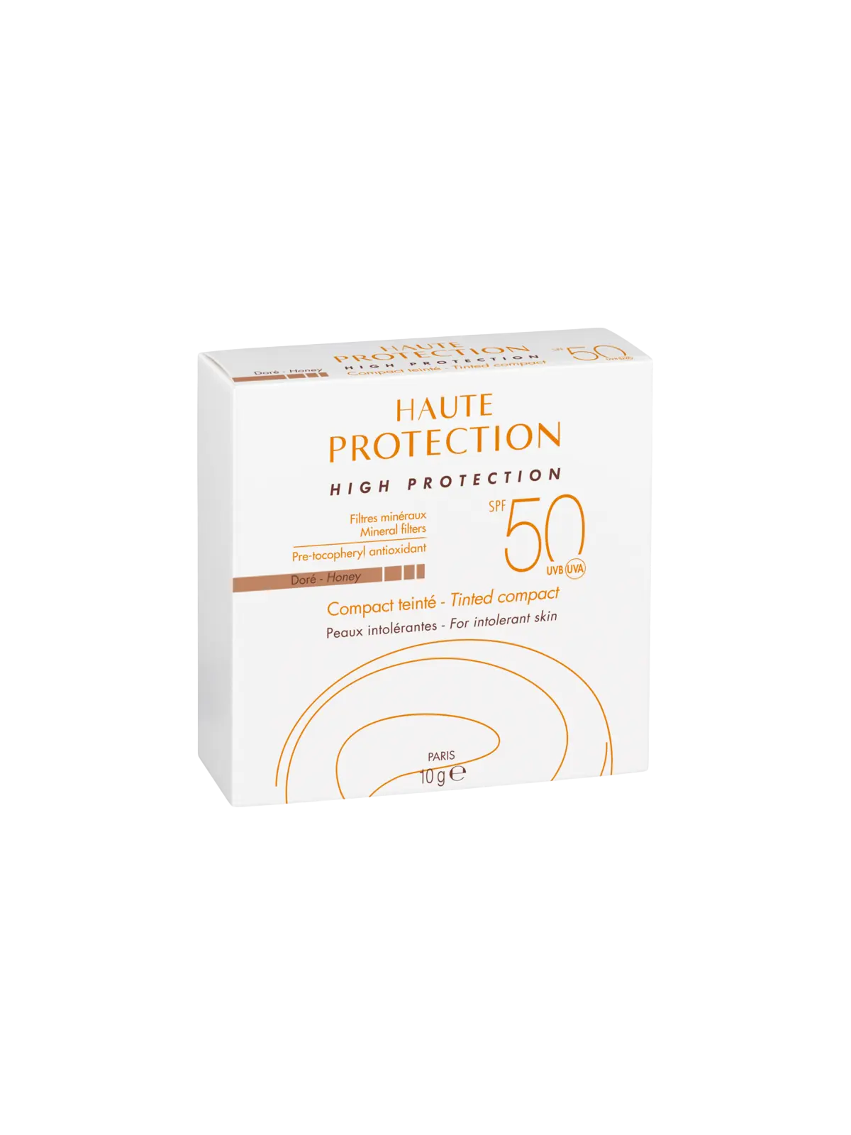Avene solar compacto color dorado spf 50