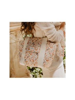 Suavinex bolso maternidad pequeño estampado flores