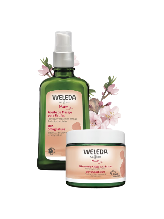Weleda aceite masaje estrias+ balsamo masaje estrias