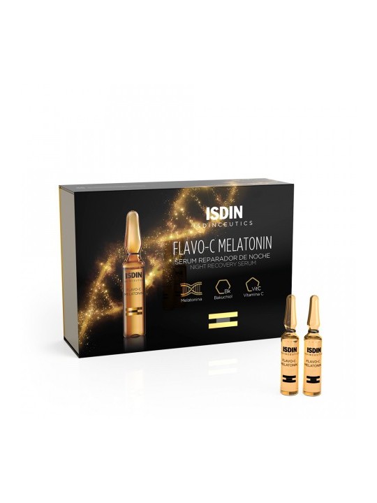 ISDIN Isdinceutics Flavo-C Melatonin Sérum Reparador Antioxidante de Noche en Ampollas