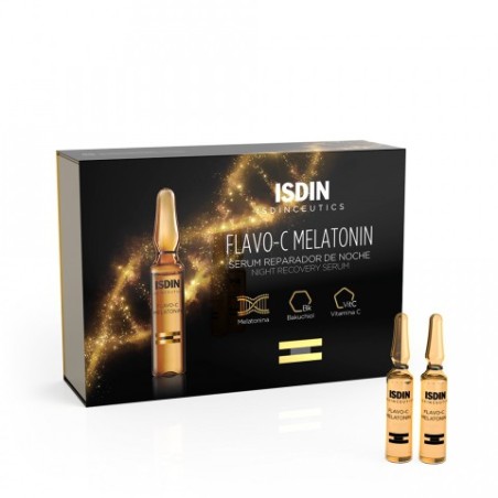 ISDIN Isdinceutics Flavo-C Melatonin Sérum Reparador Antioxidante de Noche en Ampollas