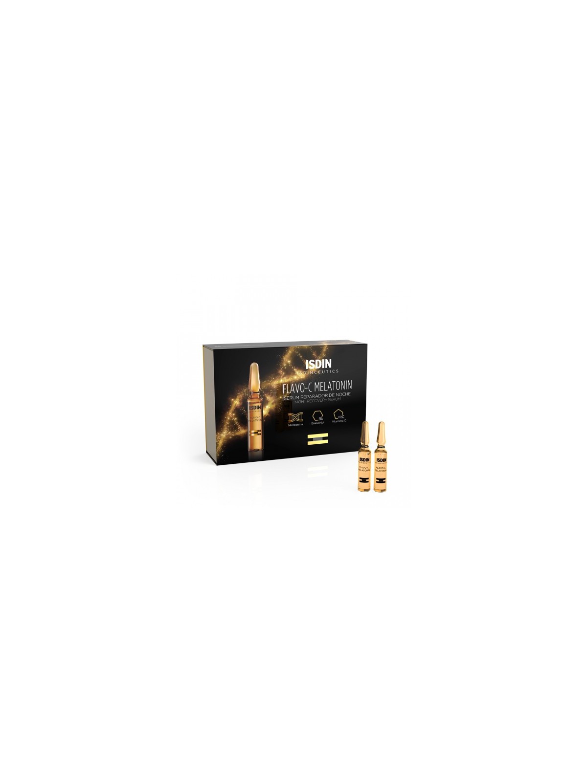 ISDIN Isdinceutics Flavo-C Melatonin Sérum Reparador Antioxidante de Noche en Ampollas