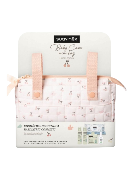 Suavinex canastilla baby care mini bag set color rosa