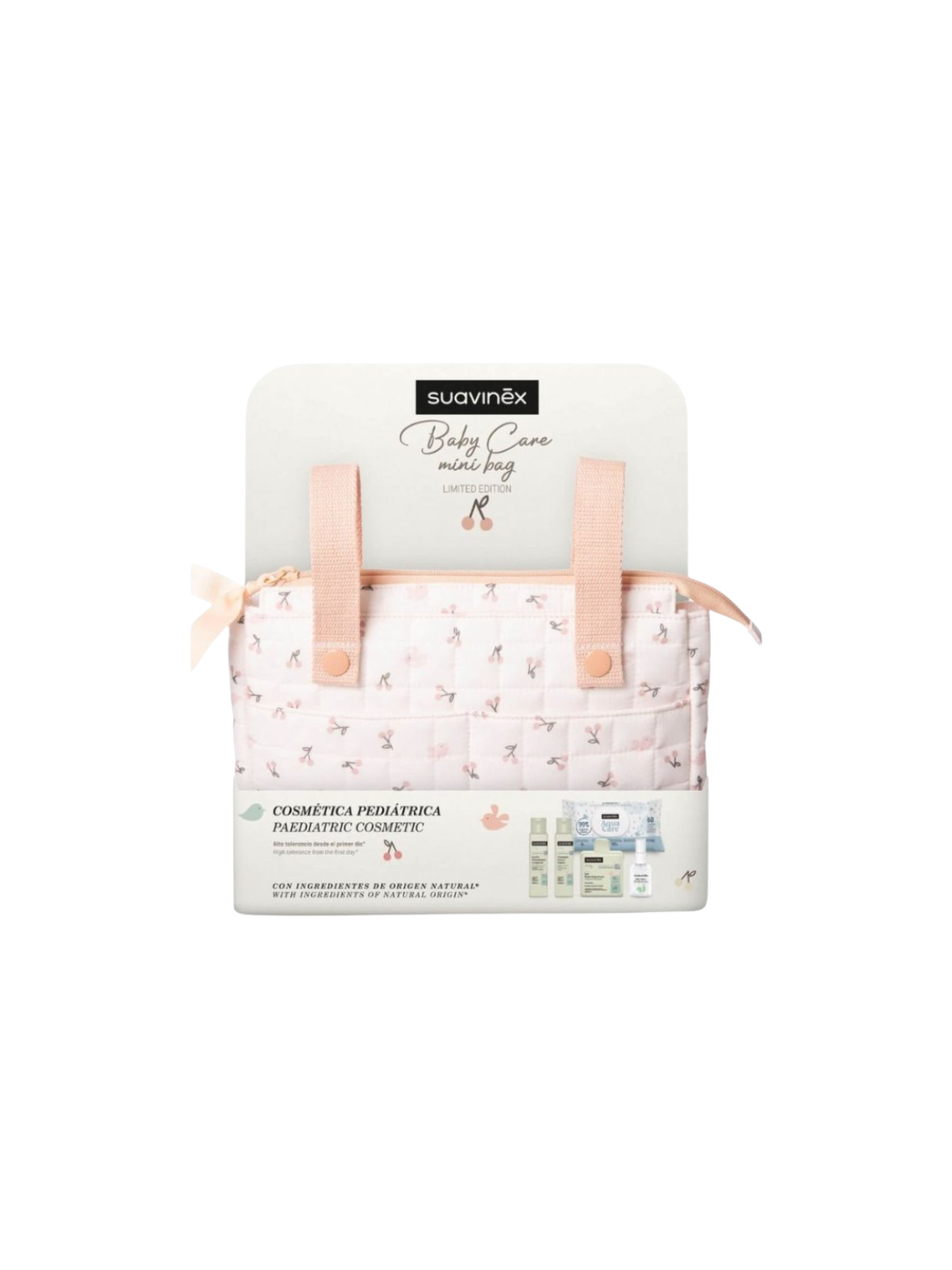 Suavinex canastilla baby care mini bag set color rosa