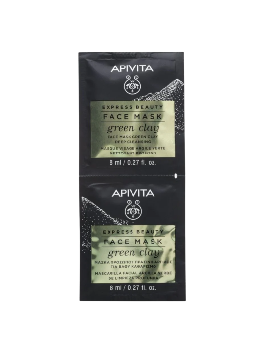 Apivita express beauty mascarilla arcilla verde 2x8ml