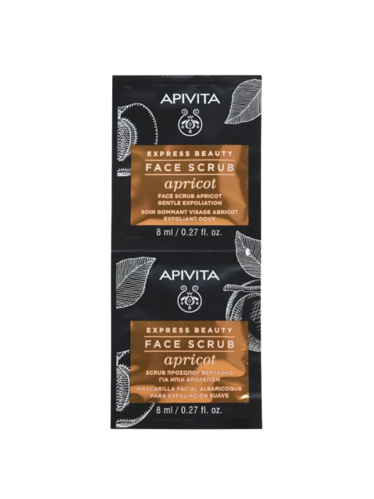 Apivita express beauty mascarilla exfoliante albaricoque 2x8ml
