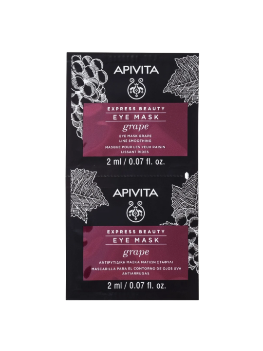 Apivita express beauty mascarilla ojos uva 2x2ml
