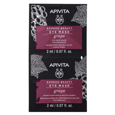 Apivita express beauty mascarilla ojos uva 2x2ml