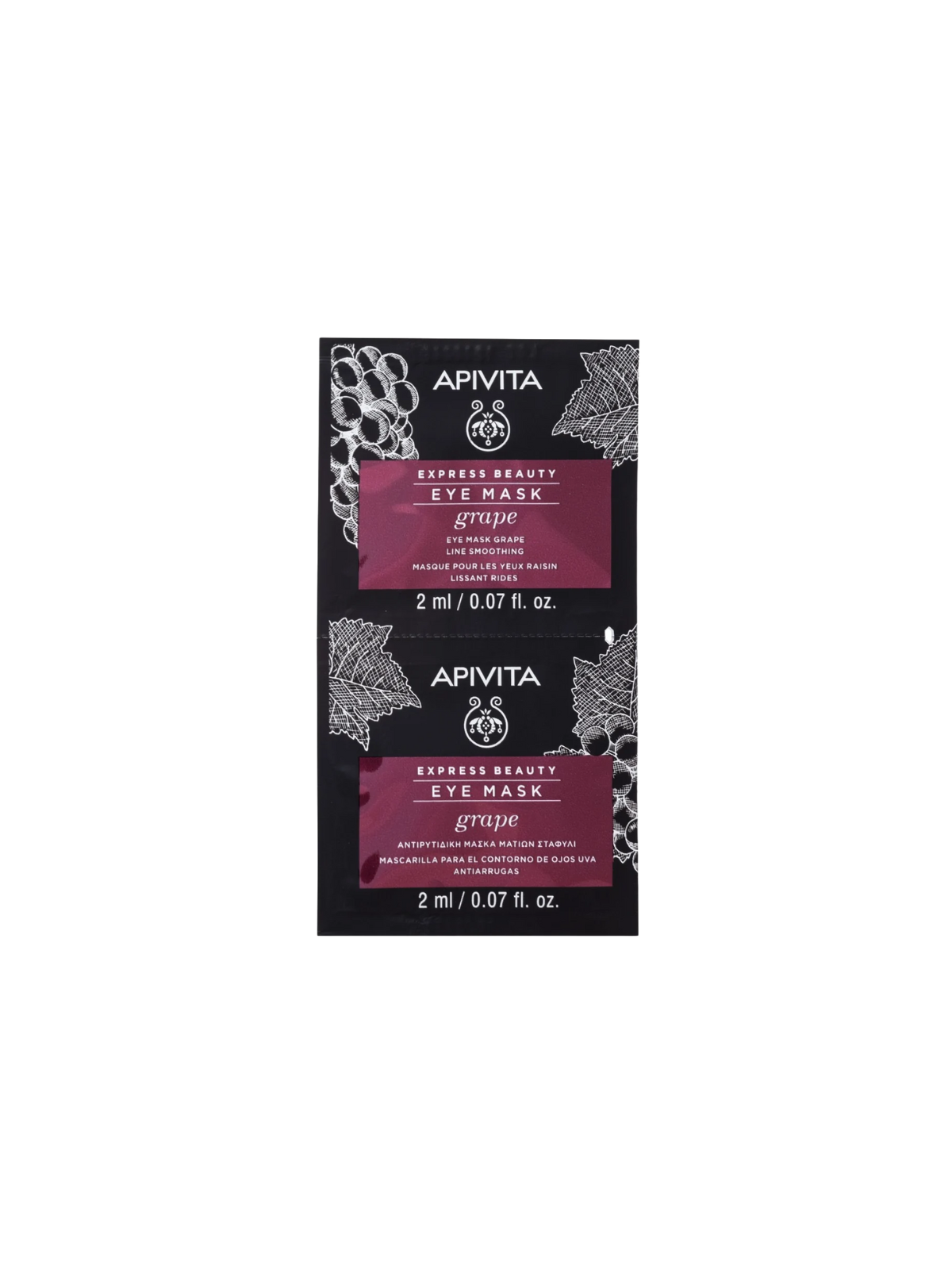 Apivita express beauty mascarilla ojos uva 2x2ml