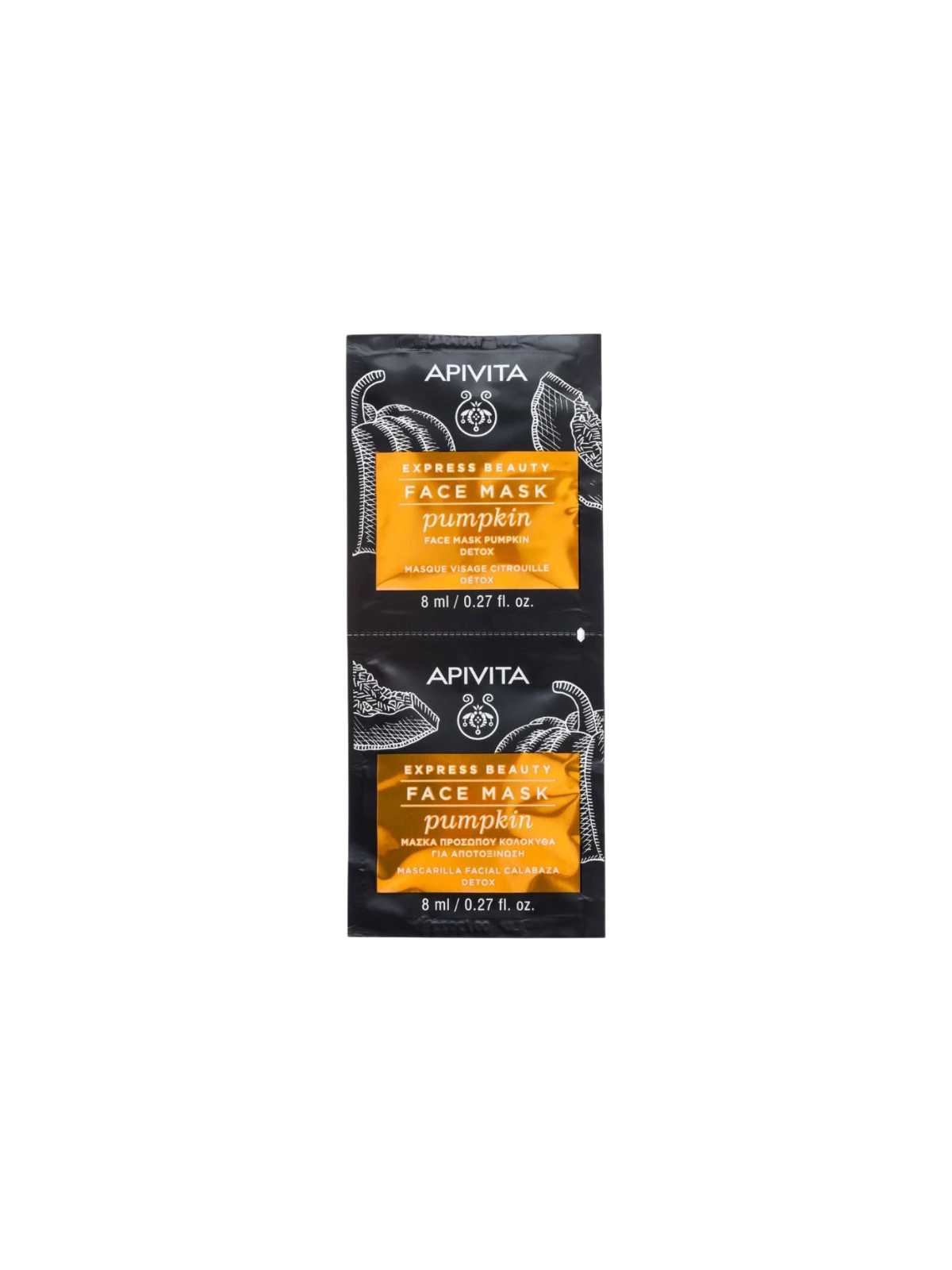 Apivita express beauty mascarilla detox calabaza 2x8ml