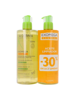 A-derma Exomega Control aceite limpiador emoliente 2 ud -30%