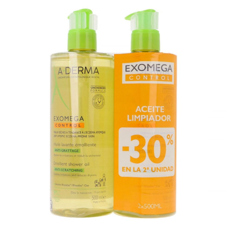 A-derma Exomega Control aceite limpiador emoliente 2 ud -30%