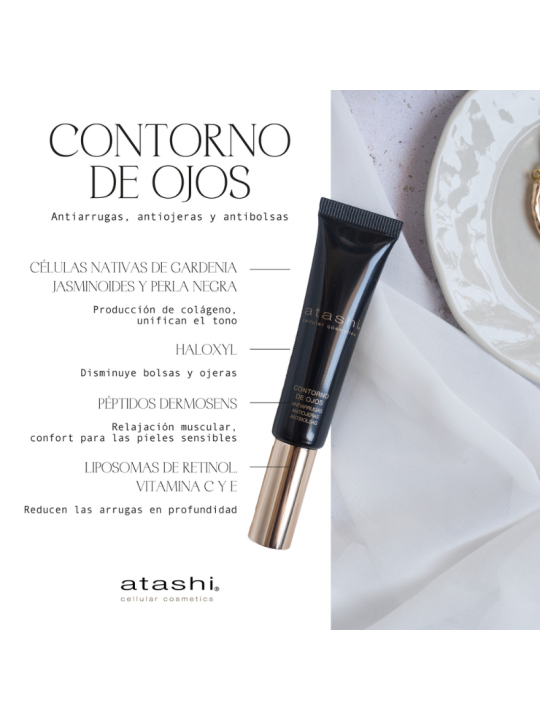 Atashi contorno de ojos antiedad antiarrugas 15ml