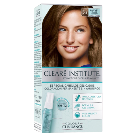 Clearé institute color clinuance 5.3  castaño claro dorado