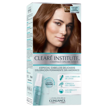Clearé institute color clinuance 5.34 castaño claro luminoso