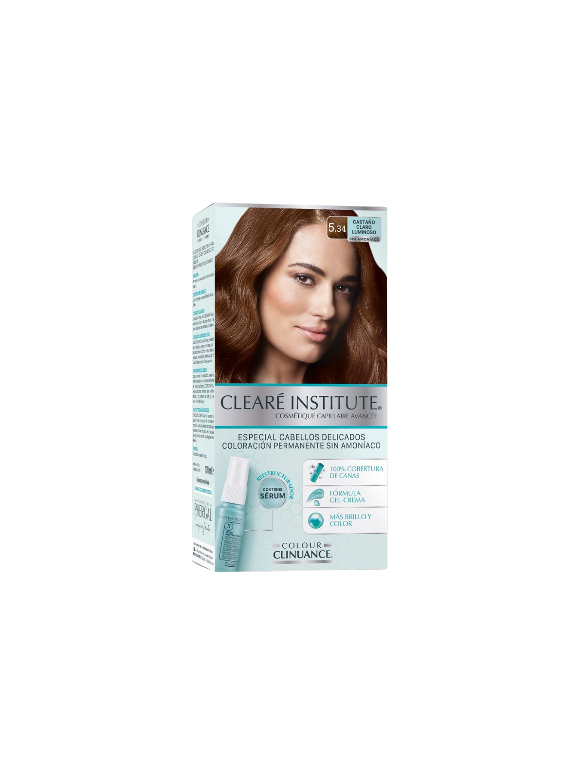 Clearé institute color clinuance 5.34 castaño claro luminoso