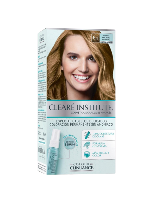 Clearé institute color clinuance 6.3 rubio oscuro dorado