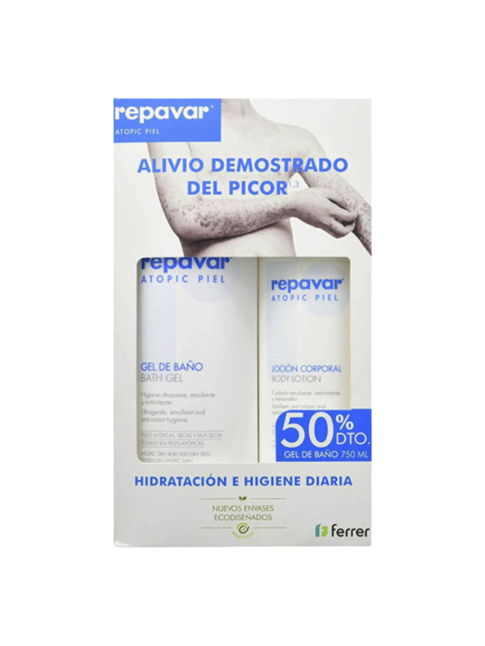Repavar Atopic piel pack locion 500 ml + 50% gel 750ml