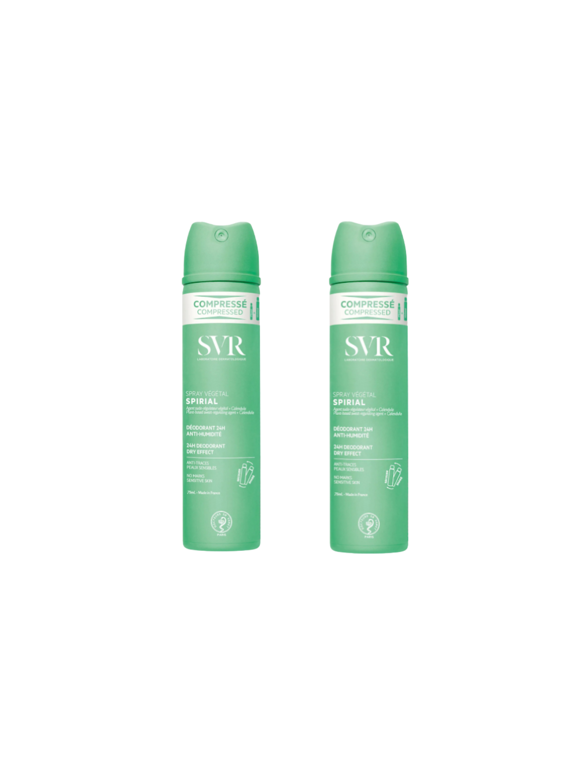 Svr desodorante spirial duplo spray vegetal 48 horas