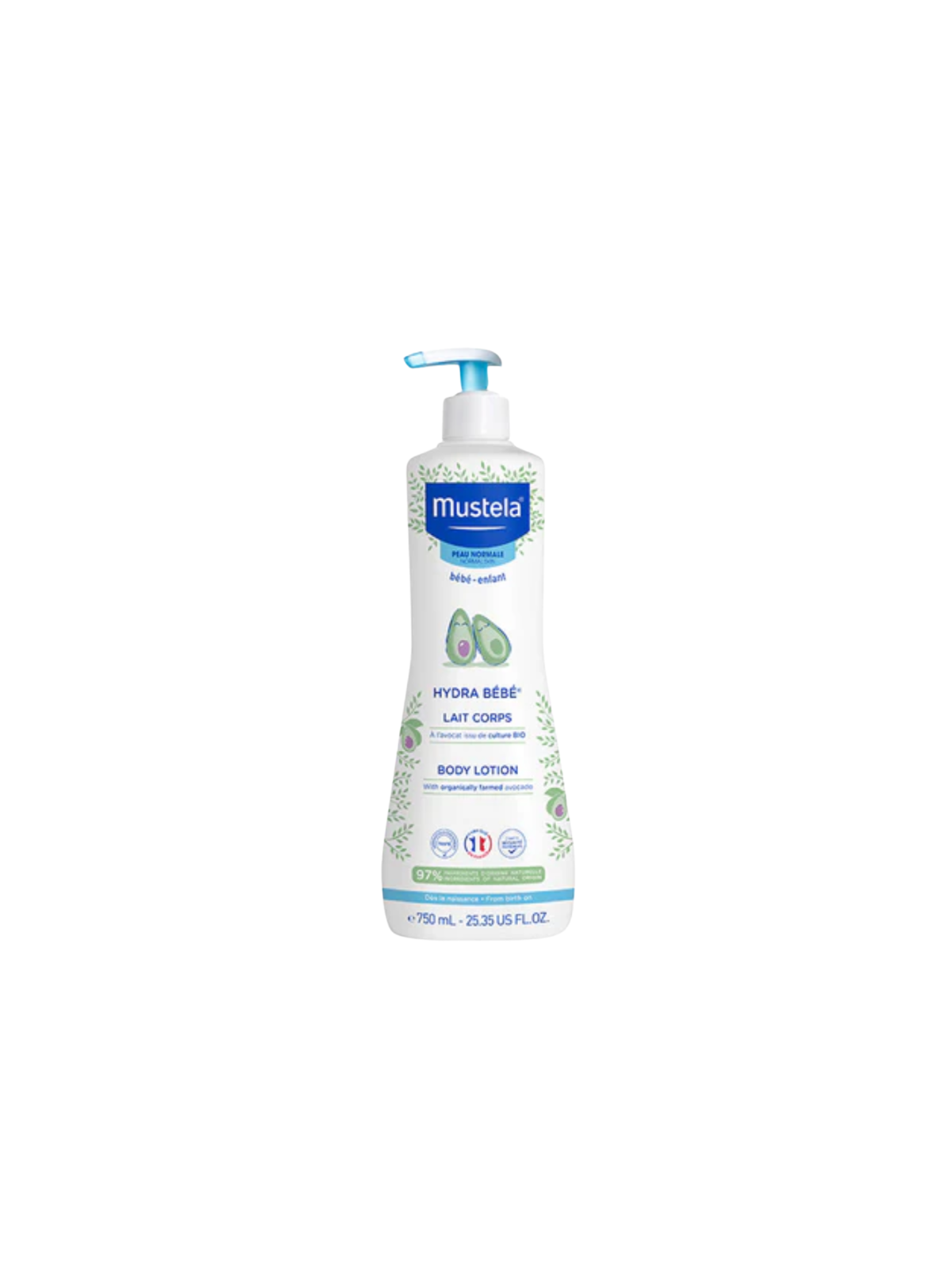 Mustela hydra bebe leche corporal 750 ml