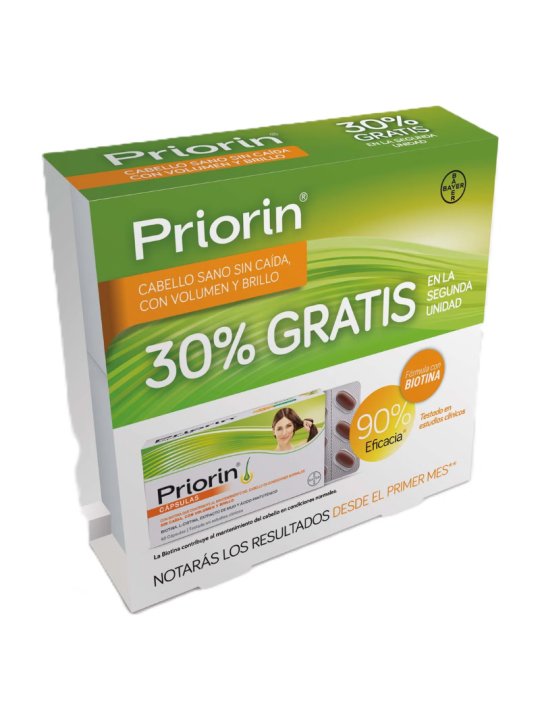 Priorin cápsulas anticaída pack promocional