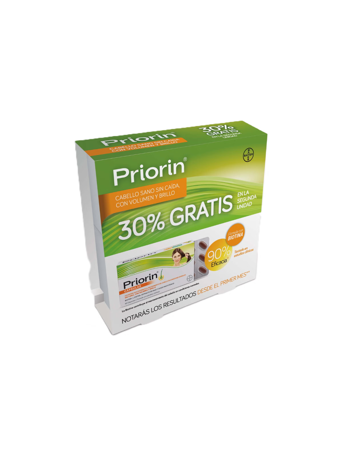 Priorin cápsulas anticaída pack promocional
