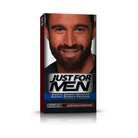 Just for men bigote barba y patillas castaño oscuro