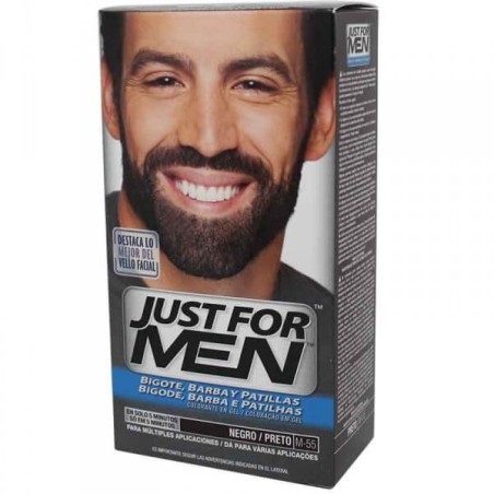 Just for men bigote y barba gel colorante negro