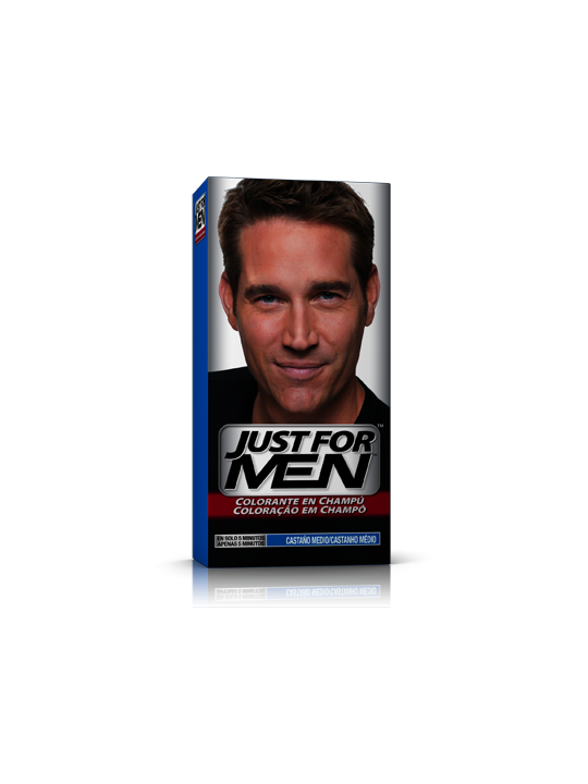 Just for men champu colorante castaño medio natural