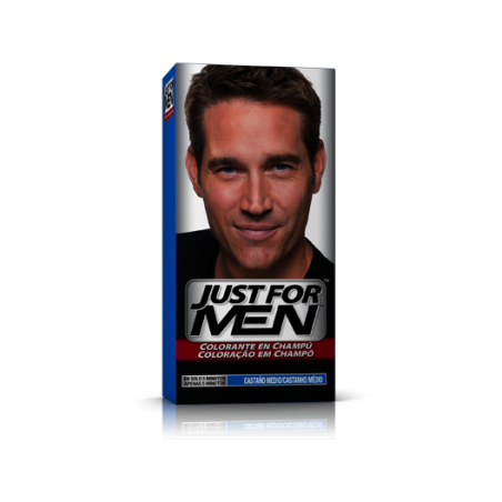 Just for men champu colorante castaño medio natural
