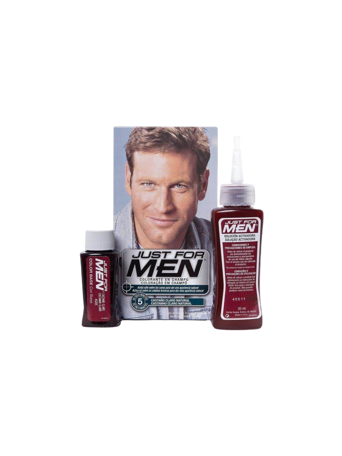 Just for men champu colorante castaño claro