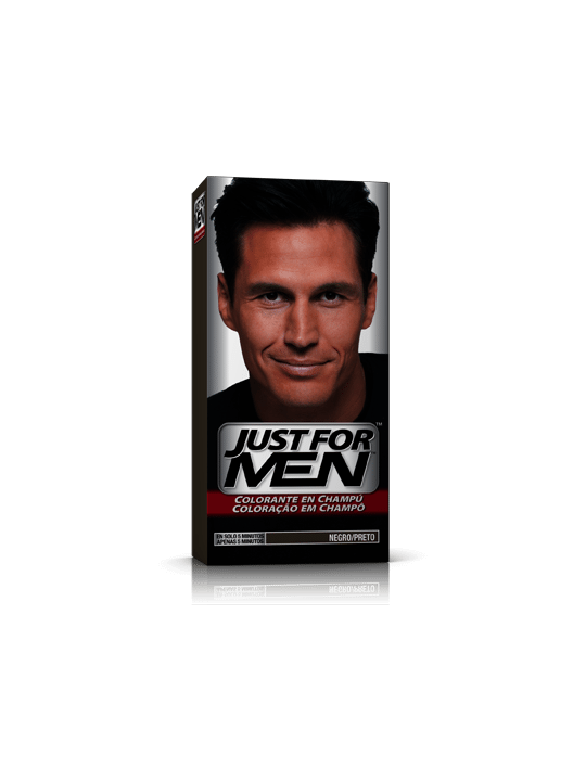 Just for men champu colorante negro