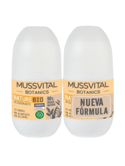 Mussvital desodorante roll-on nature duplo